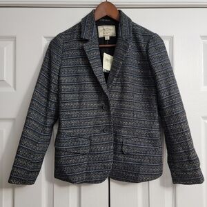 Lucky Brand Herringbone Blazer, Black / Blue, Women's Size 0